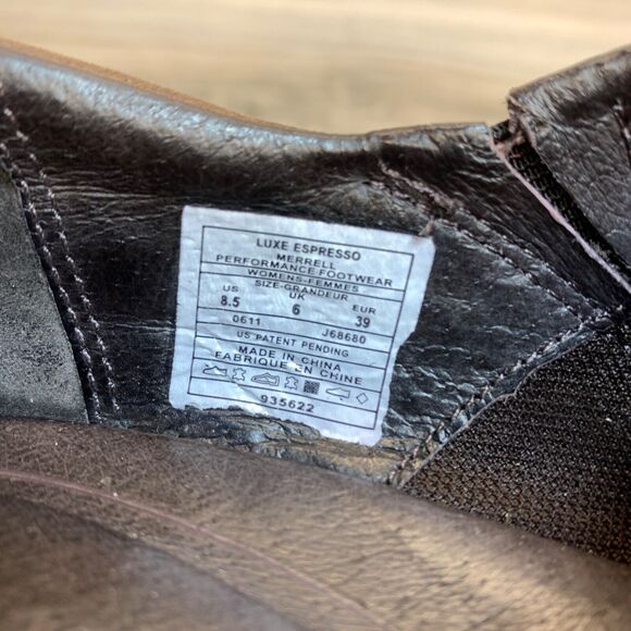 Merrell Shoes Womens 8.5 Luxe Espresso Studded Slip On Wedge Mule Clogs Leather - Picture 8 of 9